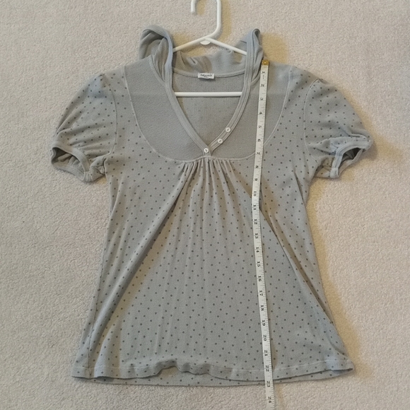 Splendid Polka Dot Hoodie Tee T-shirt - Picture 7 of 10